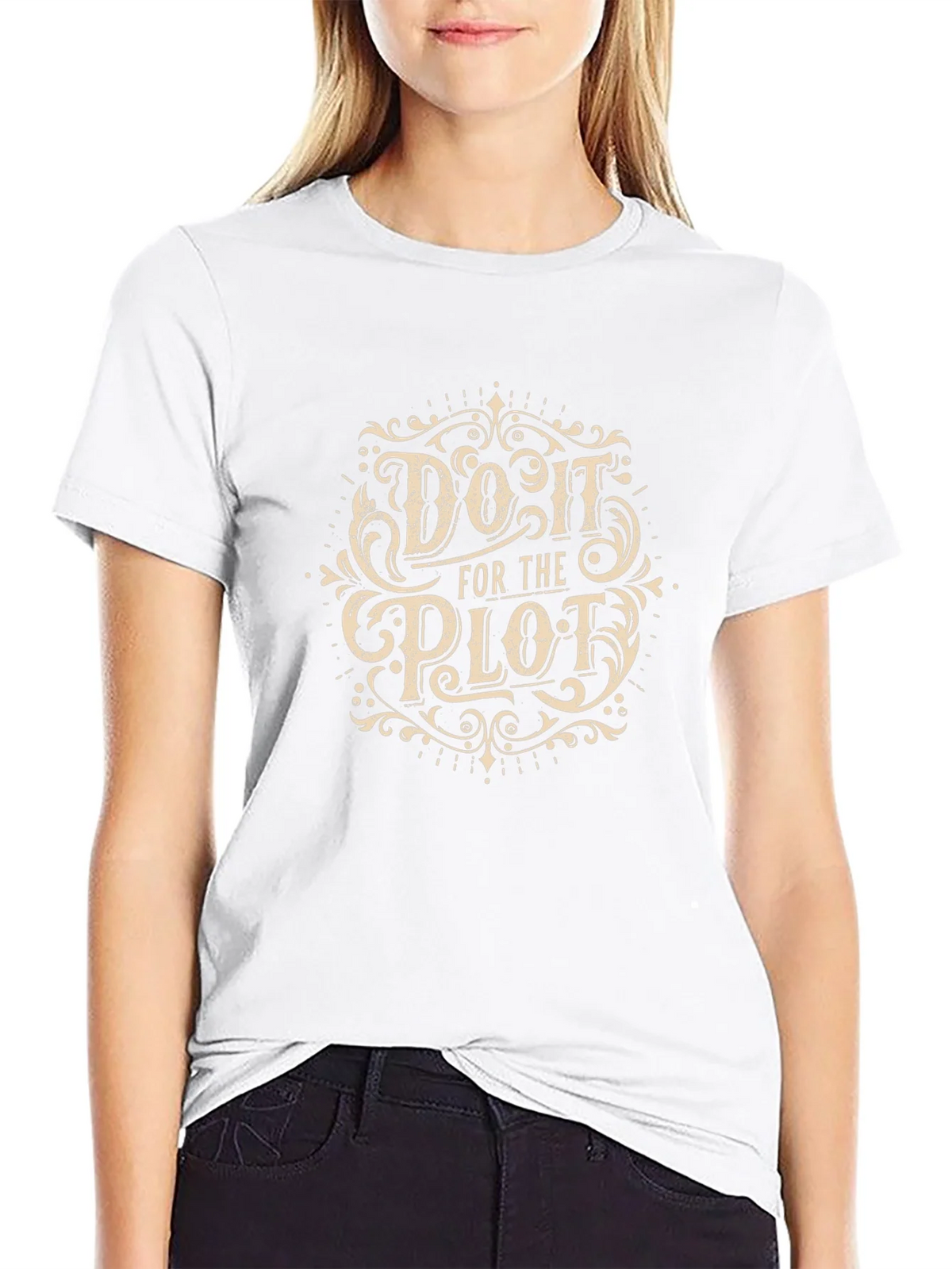 Do It For The Plot Black Graphic Tee product image 8