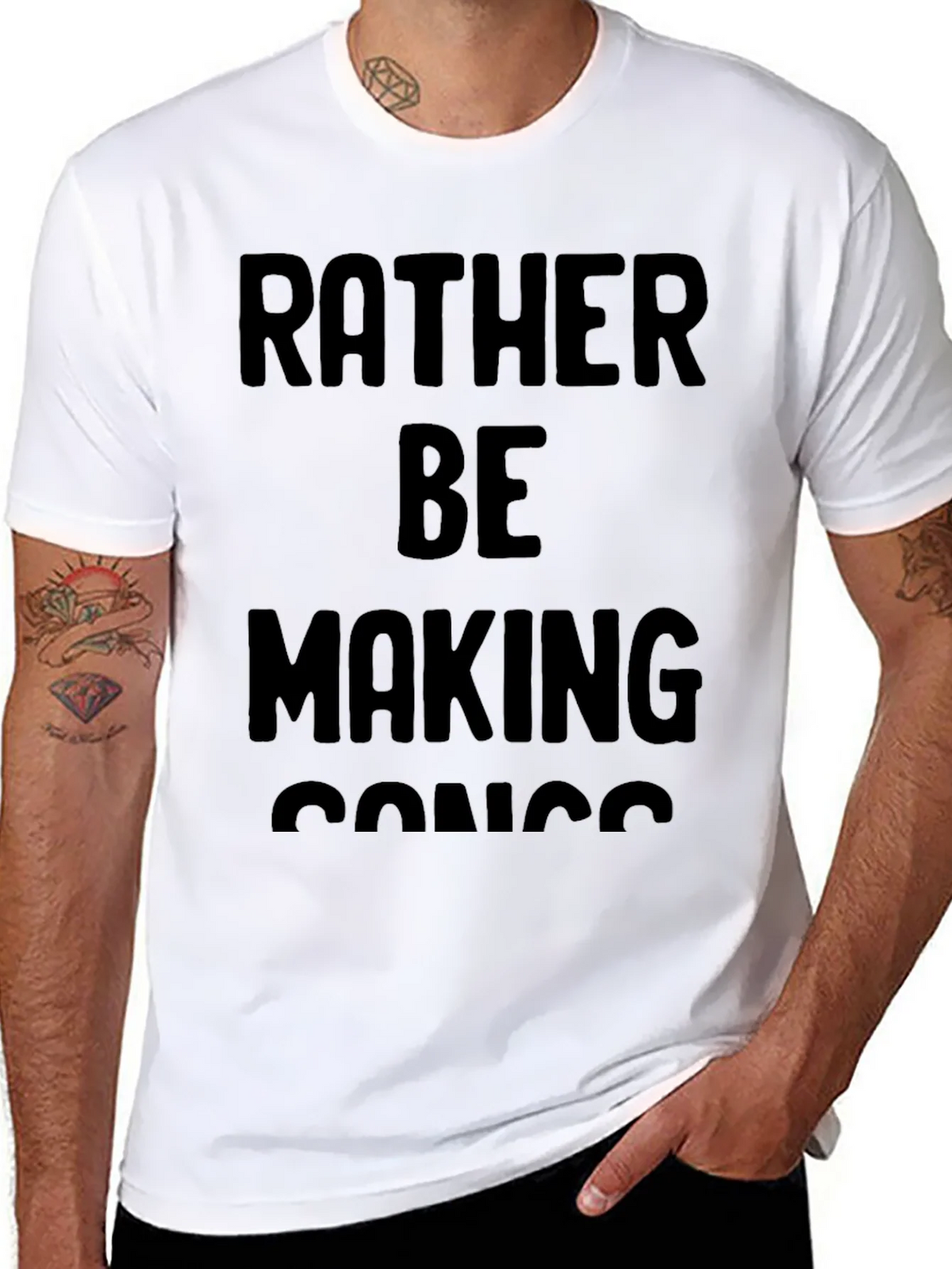 Rather Be Making Songs Graphic T-Shirt product image 7