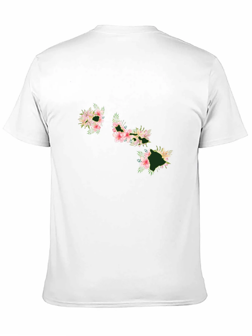 Floral Hawaii Islands Black T-Shirt product image 10