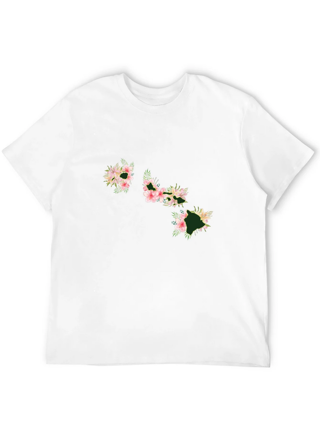 Floral Hawaii Islands Black T-Shirt product image 11