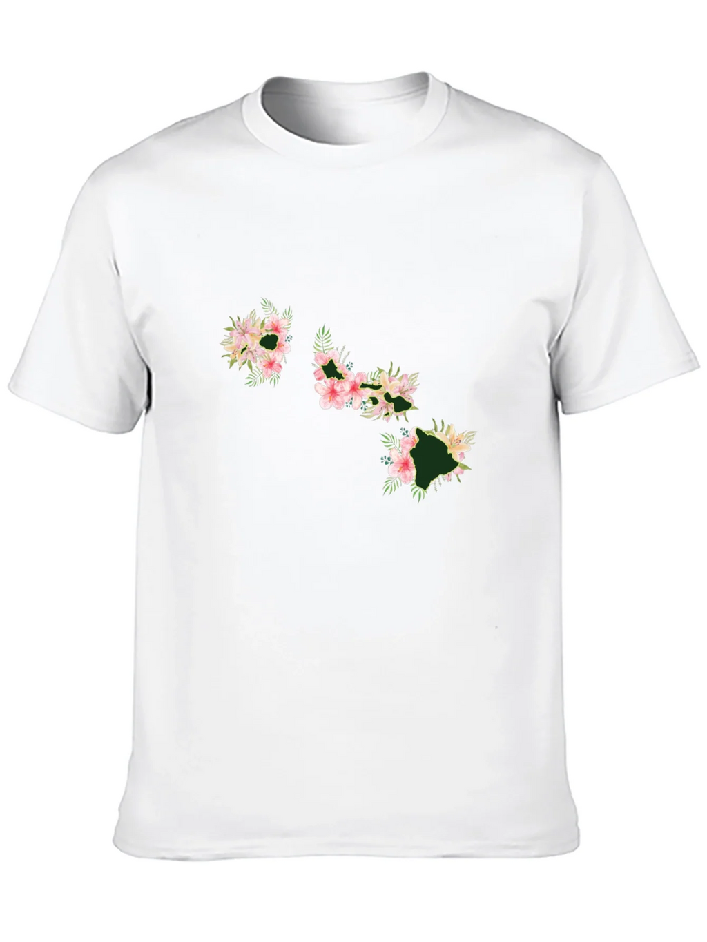 Floral Hawaii Islands Black T-Shirt product image 9