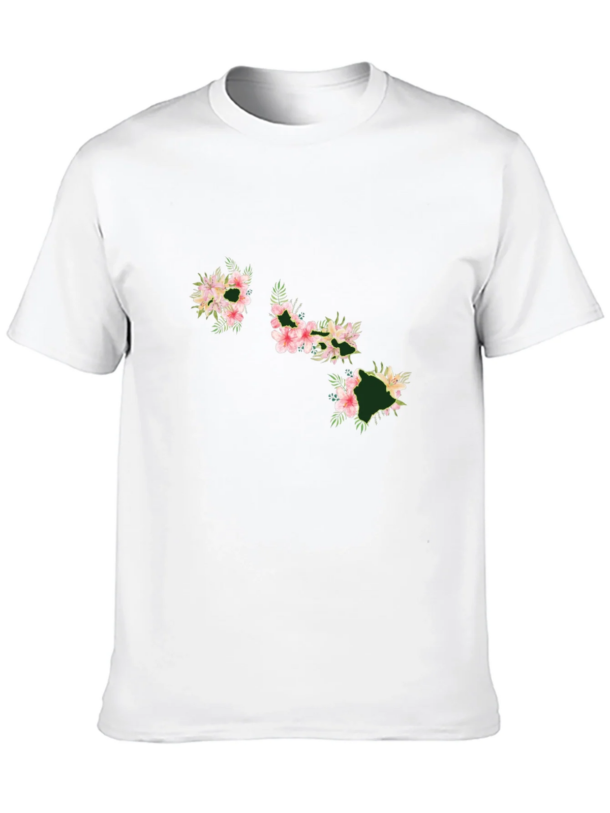 Floral Hawaii Islands Black T-Shirt product image 9