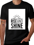 Rise and Shine Graphic Tee - Black Casual T-Shirt product image 1