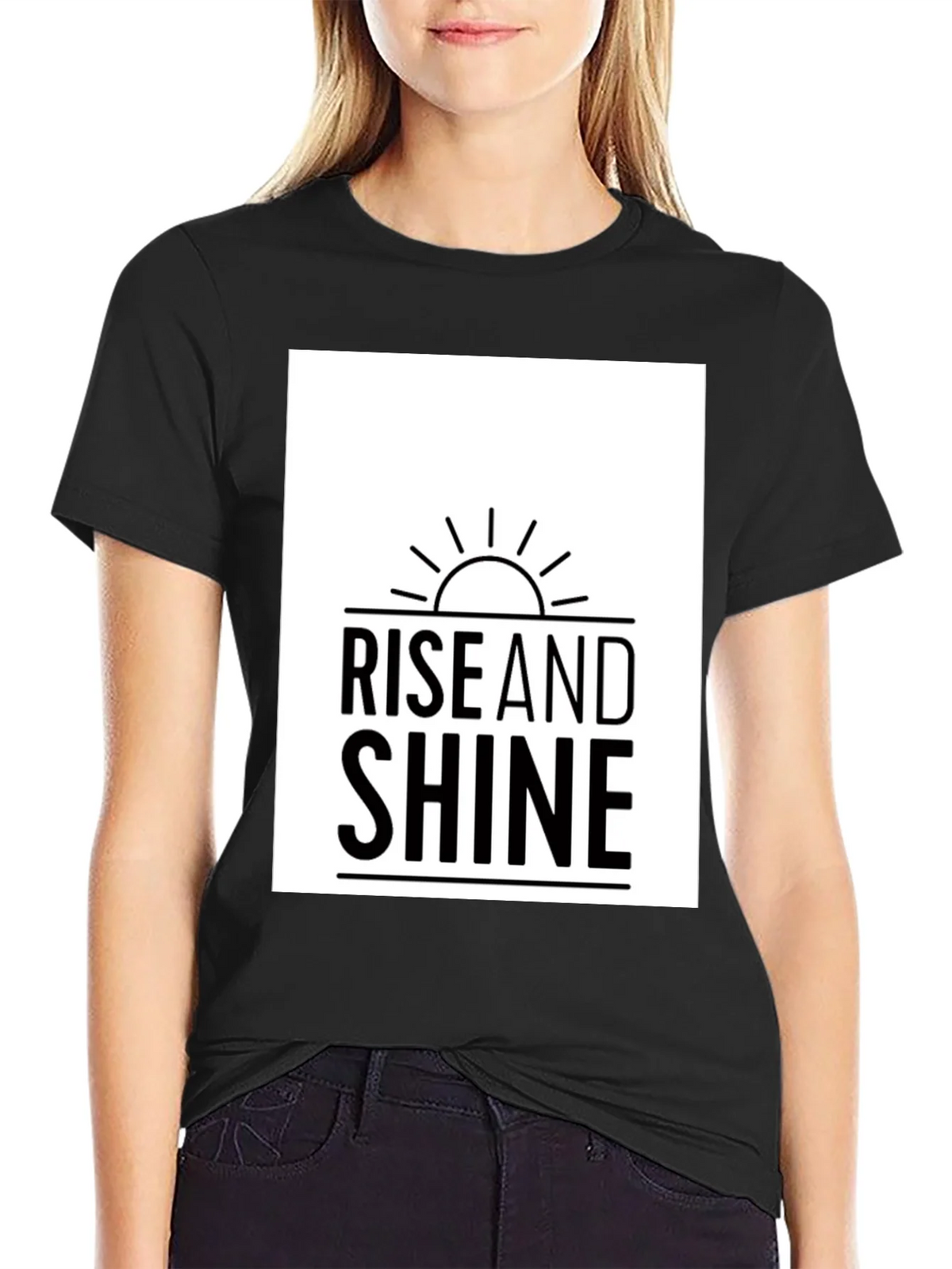 Rise and Shine Graphic Tee - Black Casual T-Shirt product image 2