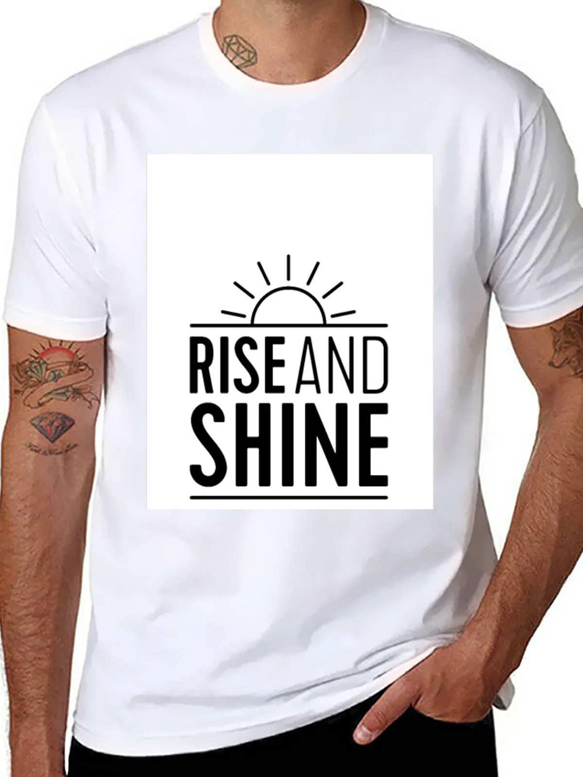 Rise and Shine Graphic Tee - Black Casual T-Shirt product image 7
