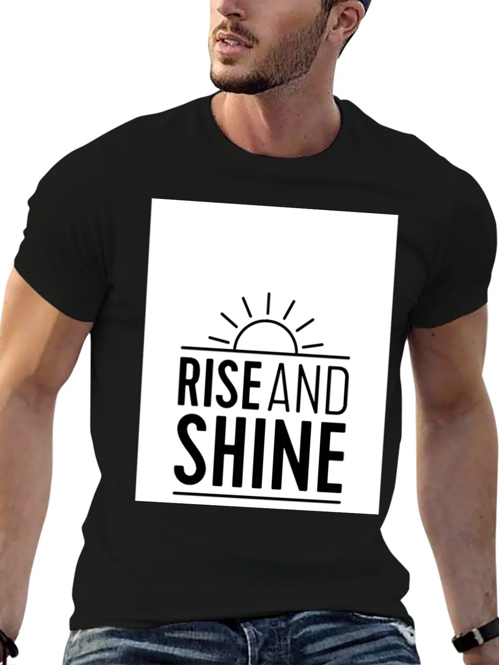 Rise and Shine Graphic Tee - Black Casual T-Shirt product image 6
