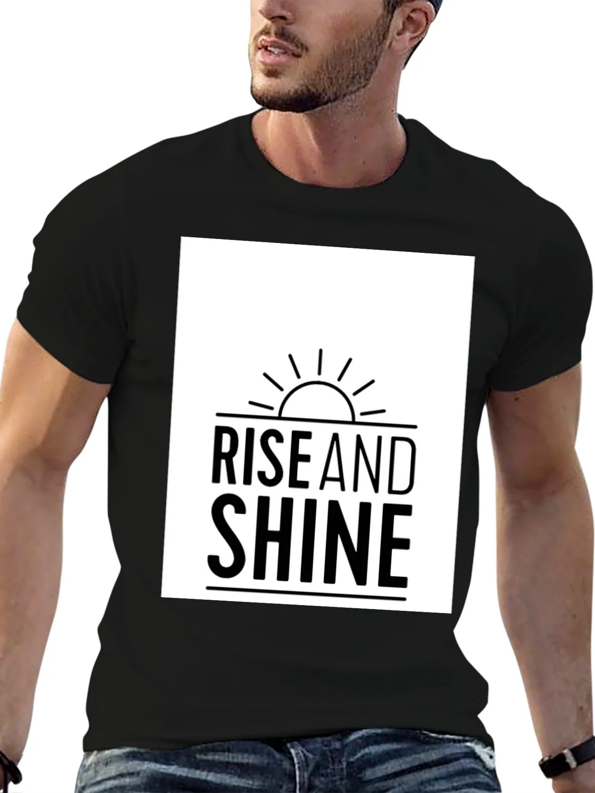 Rise and Shine Graphic Tee - Black Casual T-Shirt product image 6