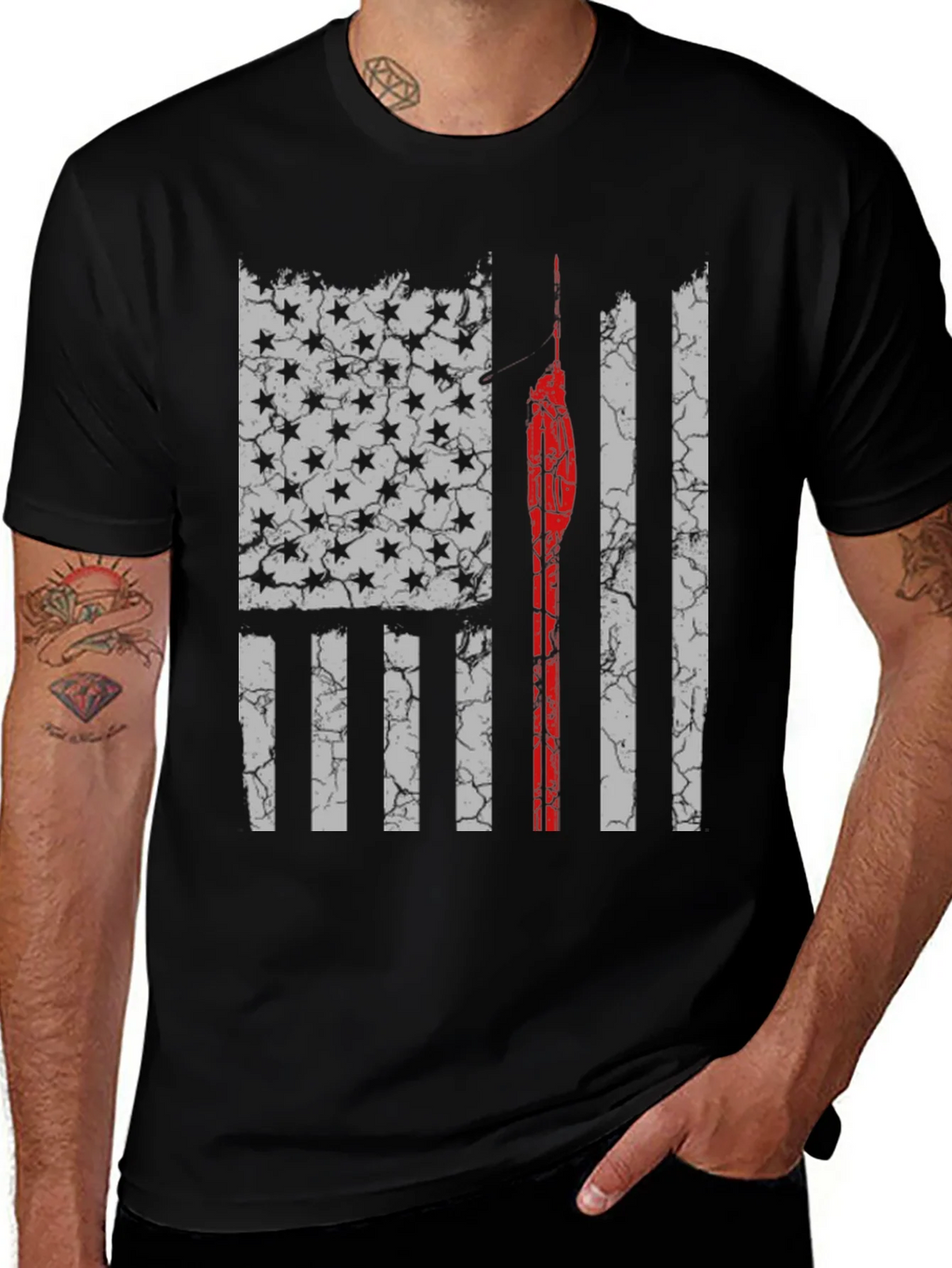 Distressed American Flag T-Shirt product image 1