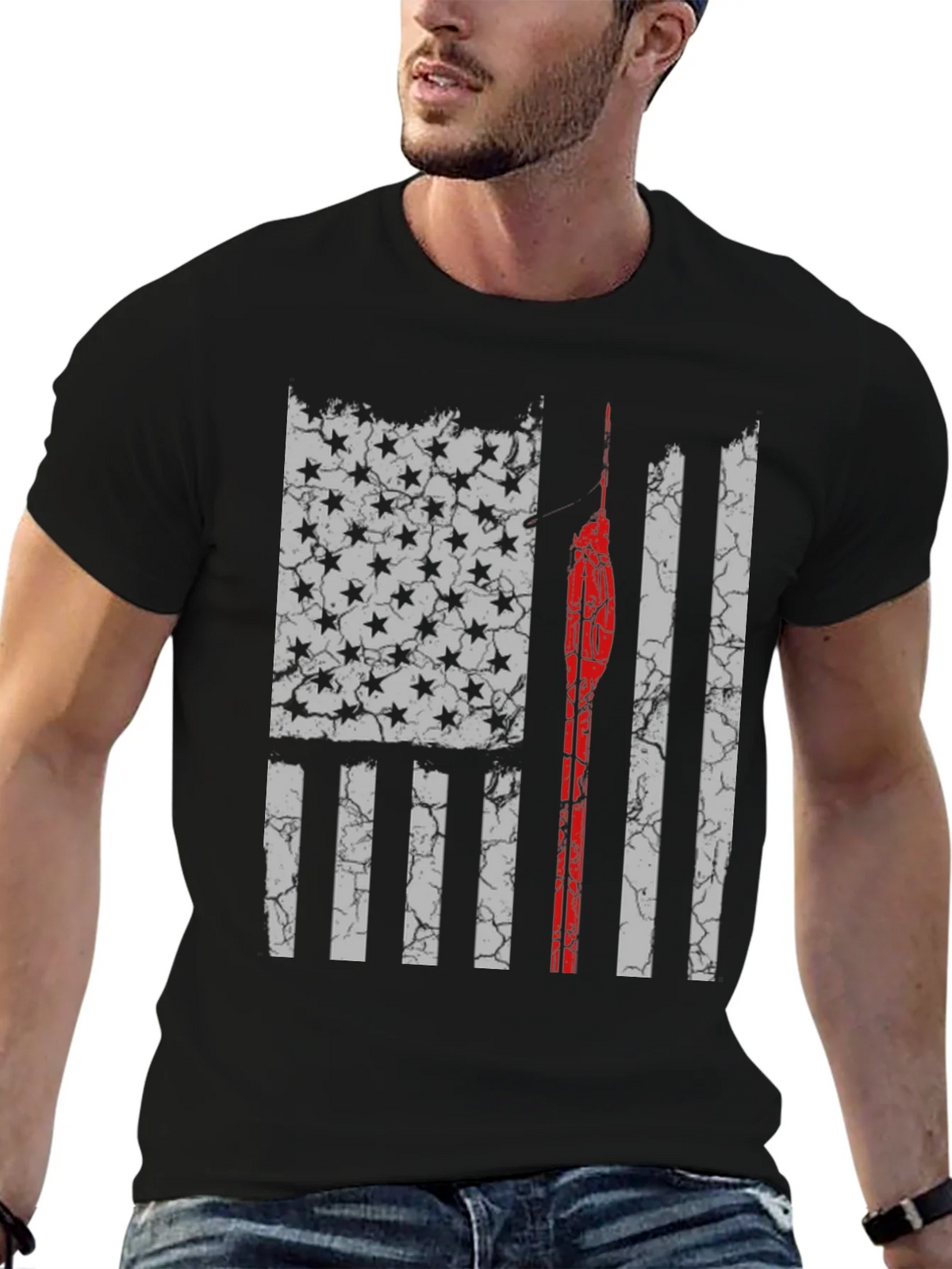 Distressed American Flag T-Shirt product image 6