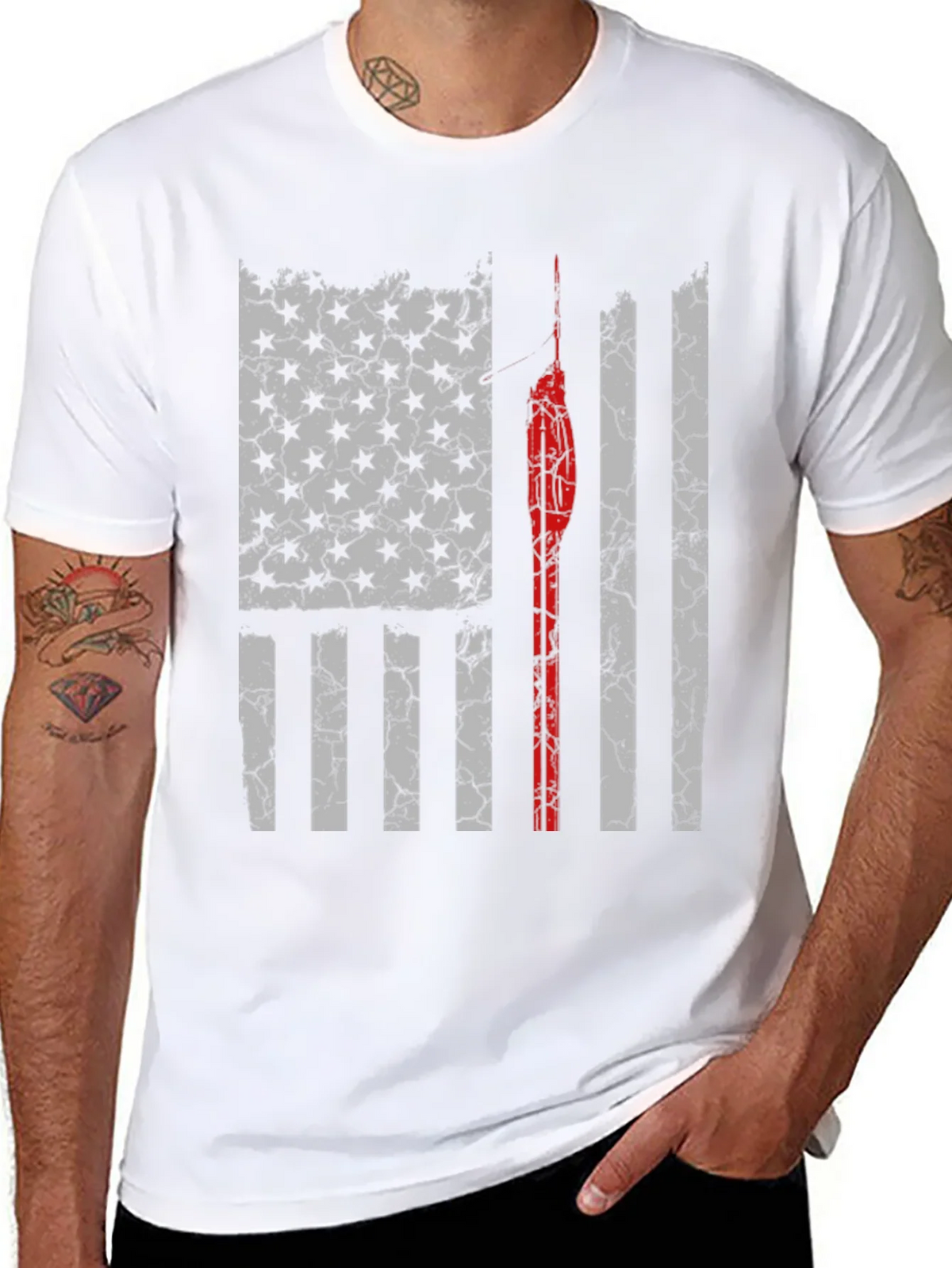 Distressed American Flag T-Shirt product image 7