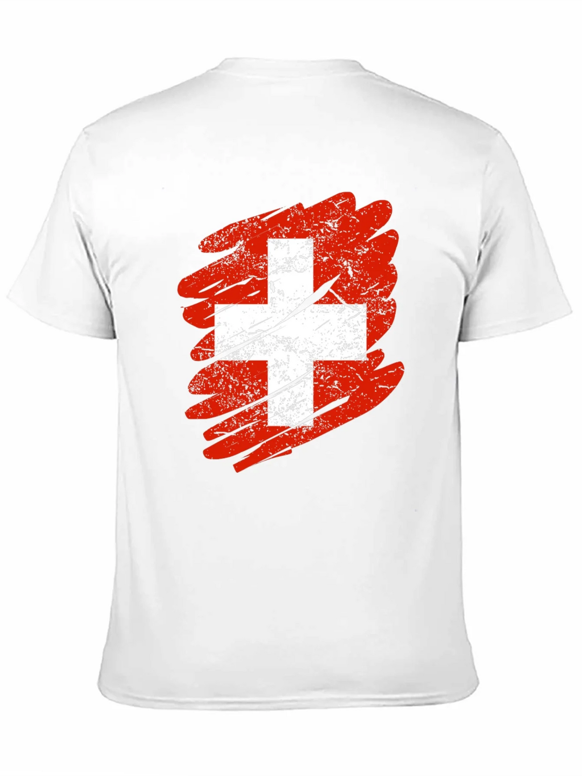 Distressed Swiss Flag Graphic Tee - Mens Black T-Shirt product image 9