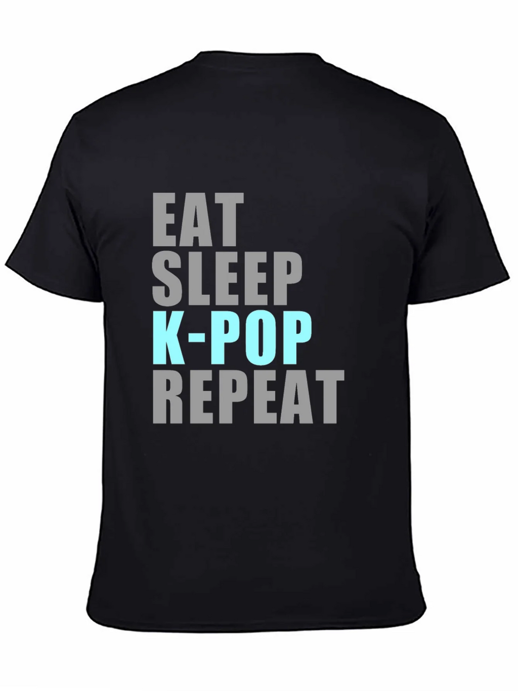 Eat Sleep K-Pop Repeat Black T-Shirt product image 4