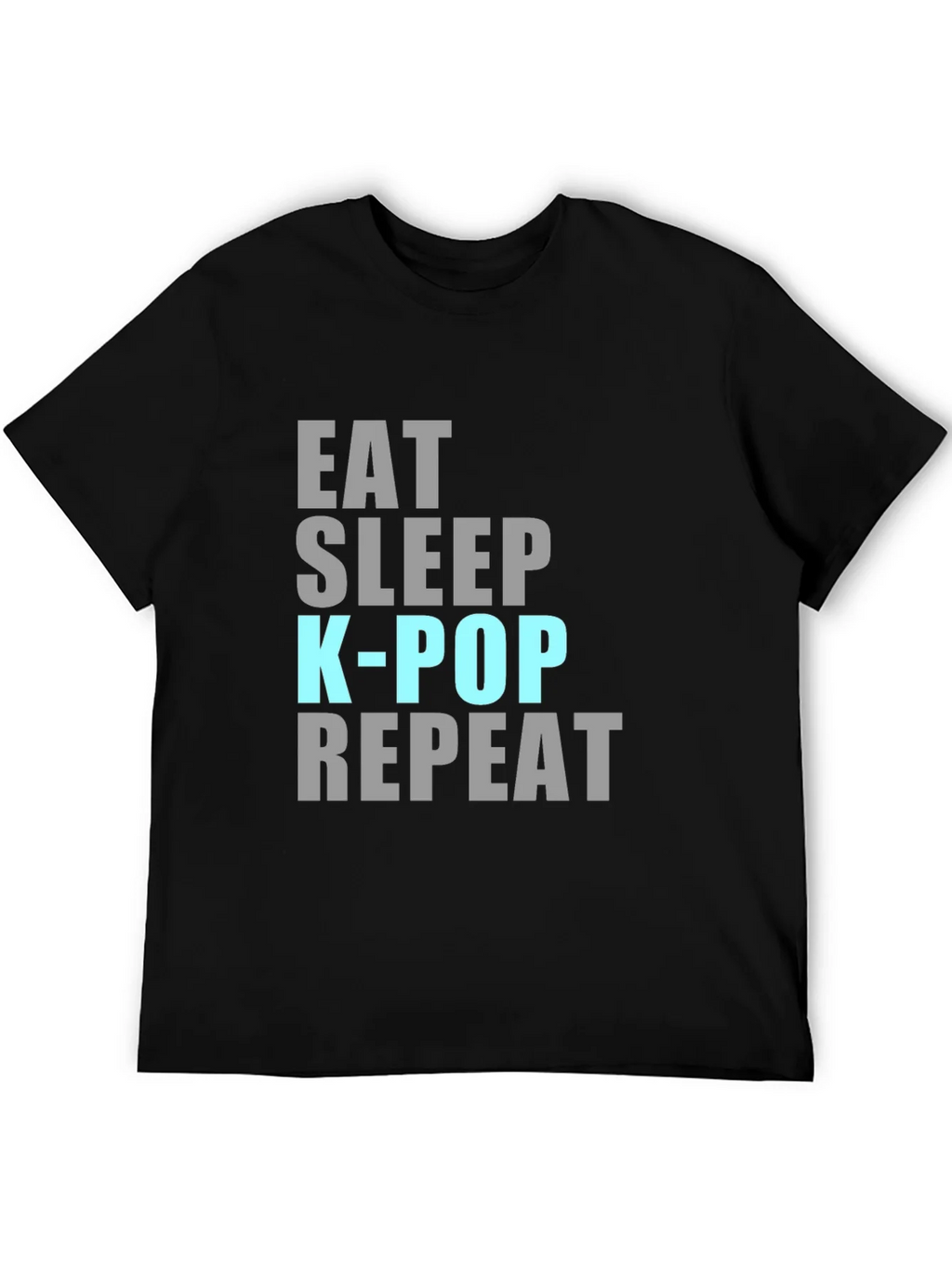 Eat Sleep K-Pop Repeat Black T-Shirt product image 5