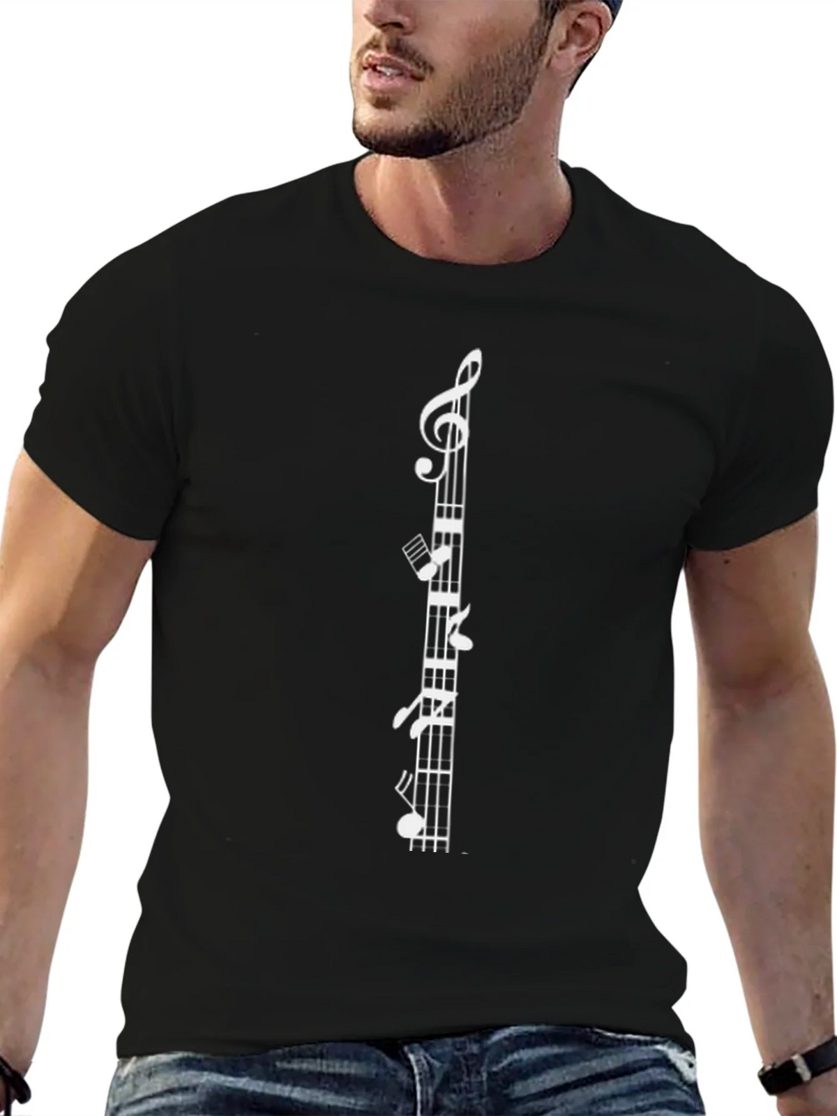 Musical Note Staff Graphic T-Shirt product image 6