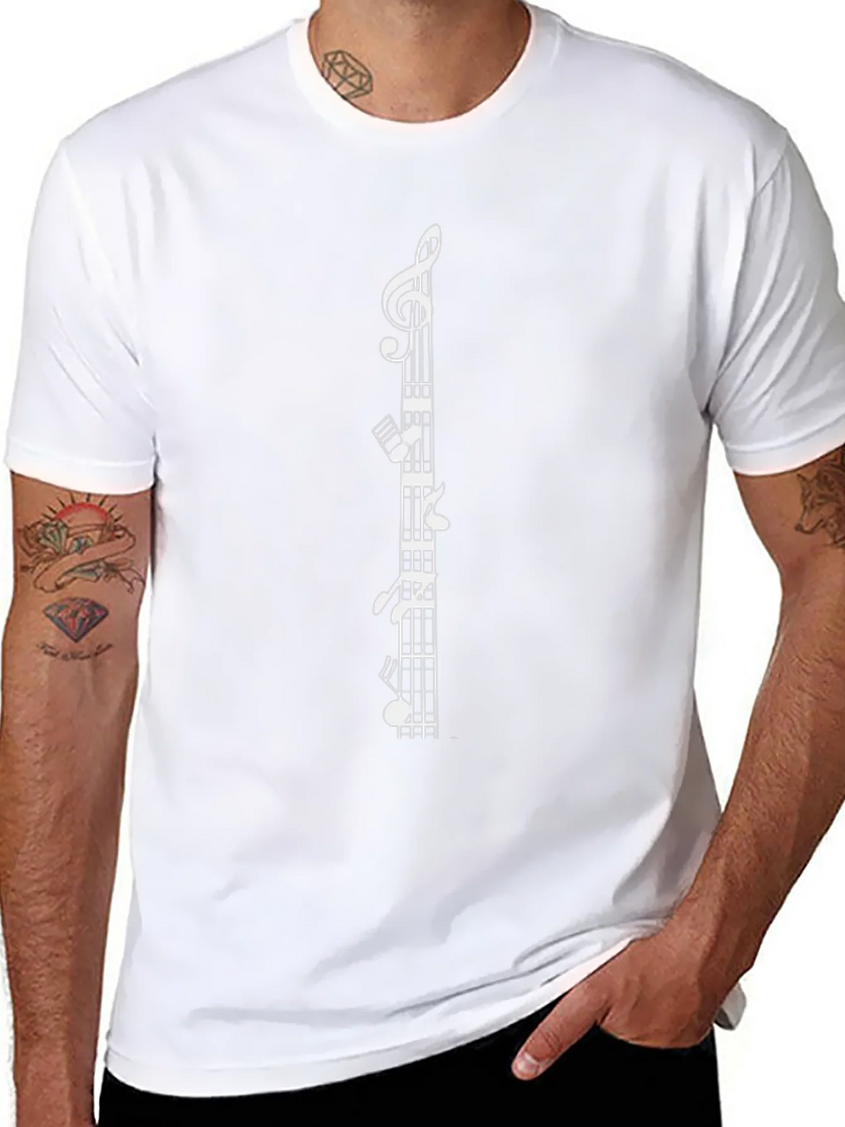 Musical Note Staff Graphic T-Shirt product image 7