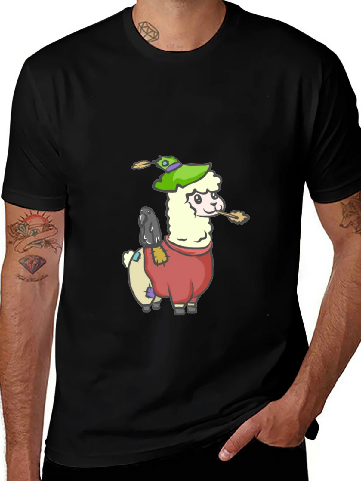 Llama Scarecrow Graphic Tee product image 1