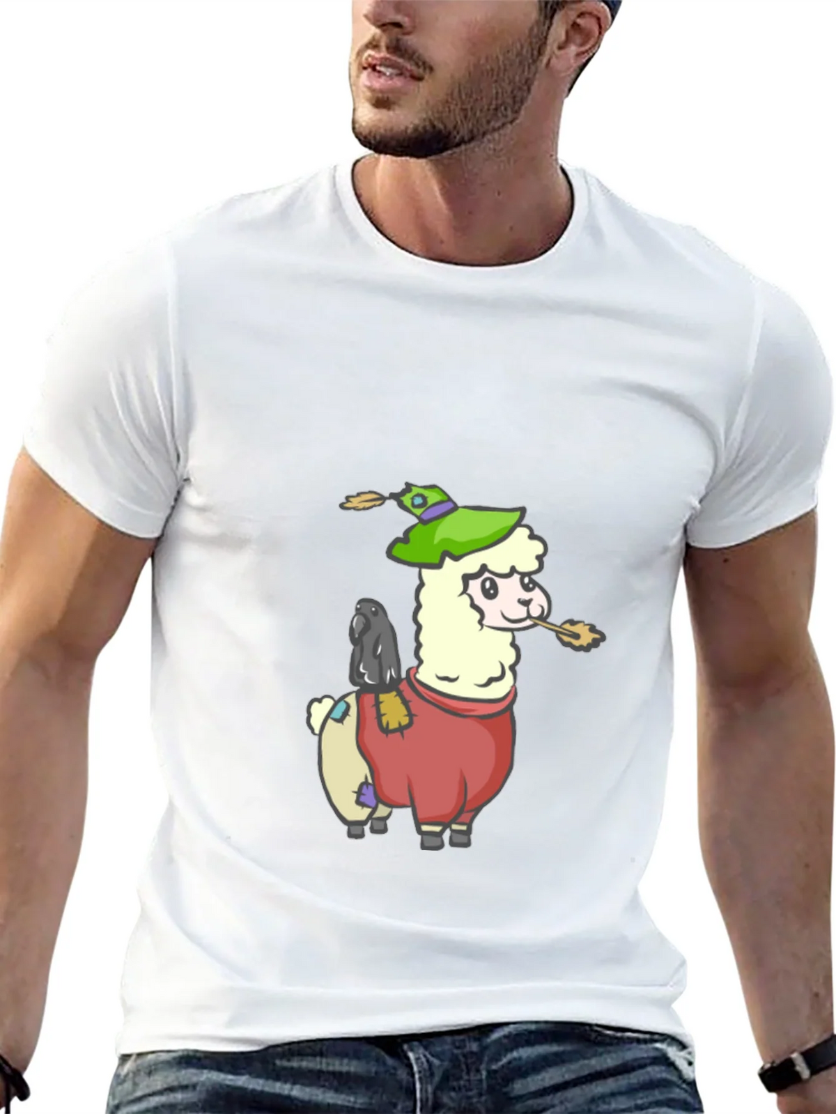 Llama Scarecrow Graphic Tee product image 12