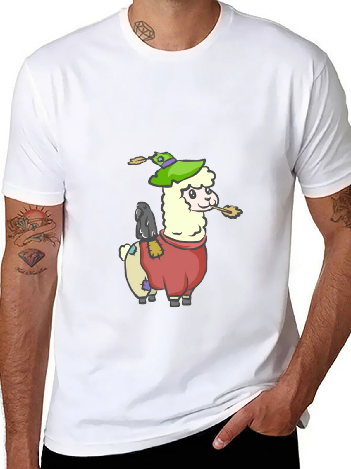 Llama Scarecrow Graphic Tee product image 7