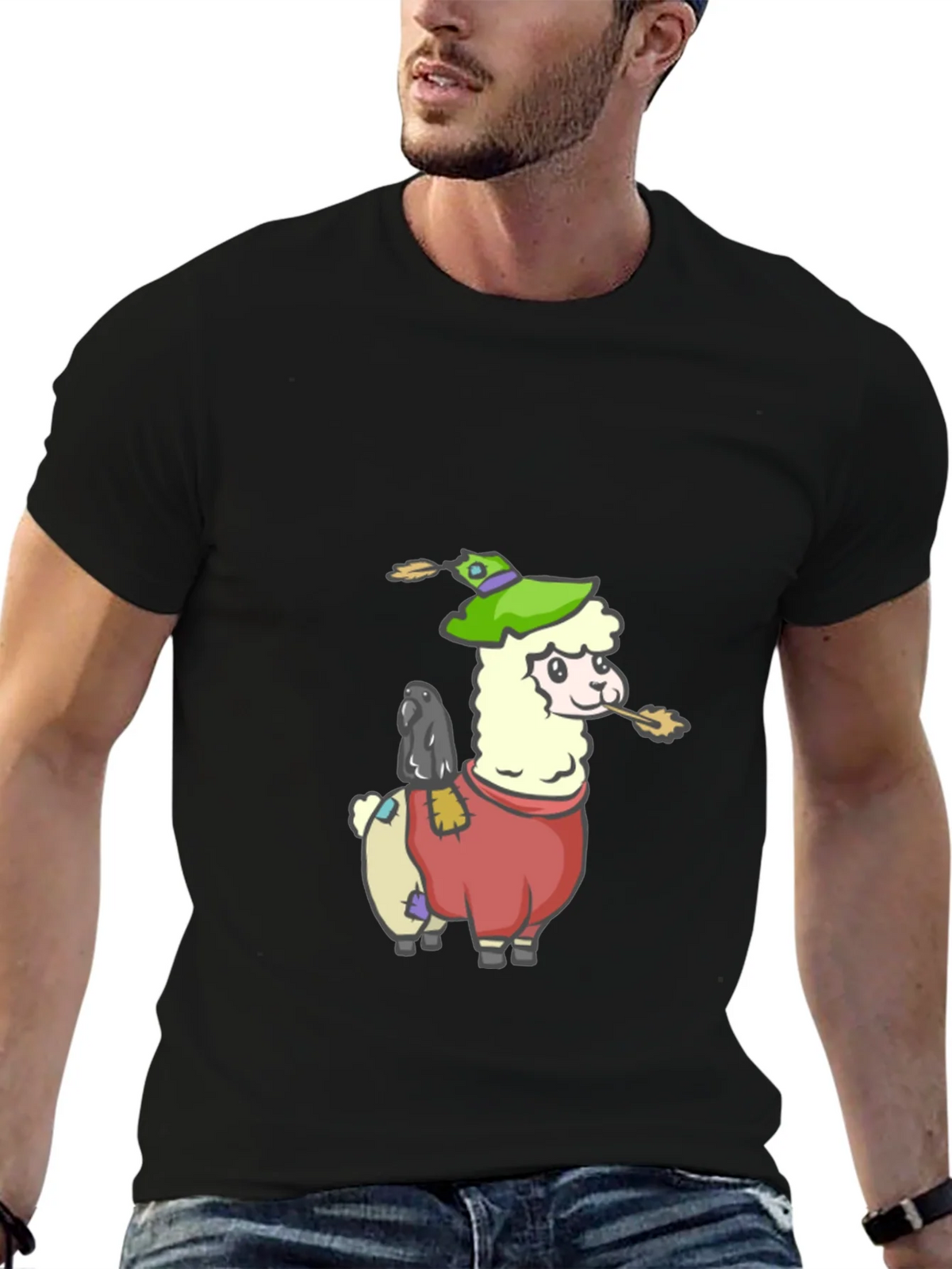 Llama Scarecrow Graphic Tee product image 6