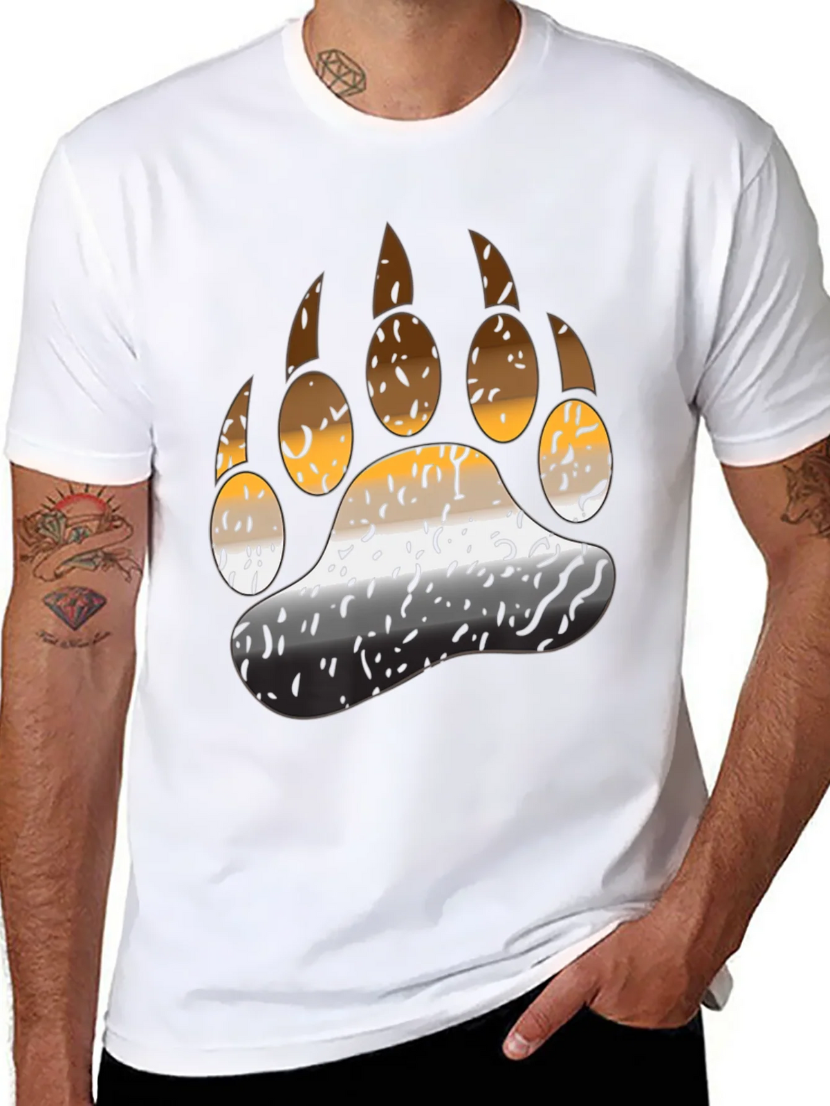 Bear Pride Paw T-Shirt - Black product image 7