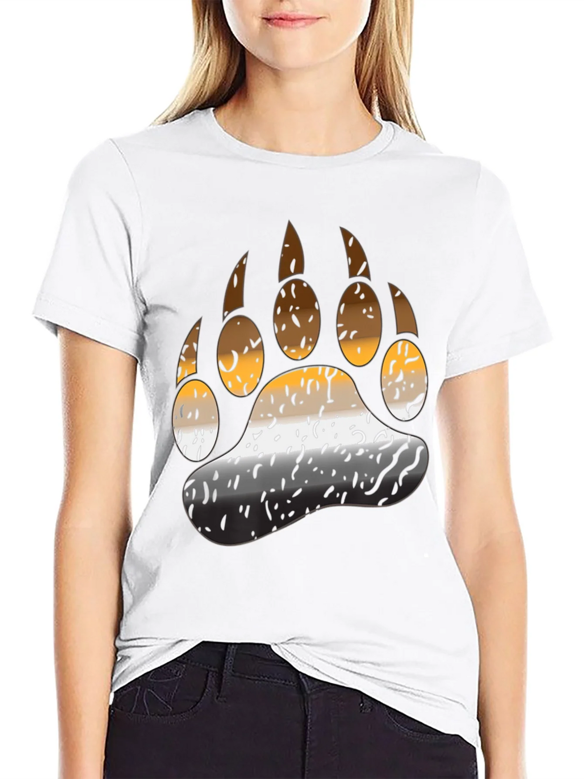 Bear Pride Paw T-Shirt - Black product image 8