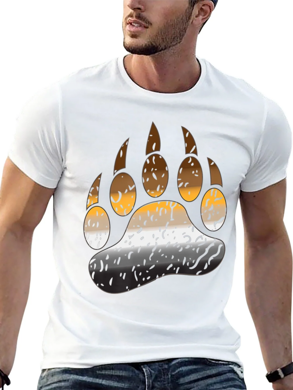 Bear Pride Paw T-Shirt - Black product image 12