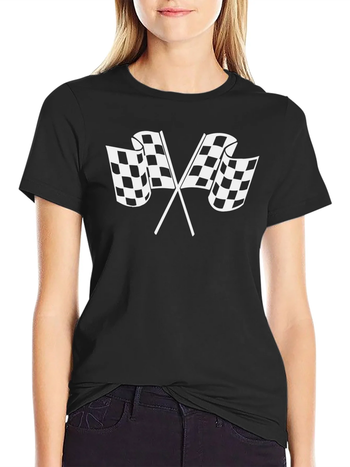 Checkered Flags Graphic T-Shirt - Racing Fan Apparel product image 2