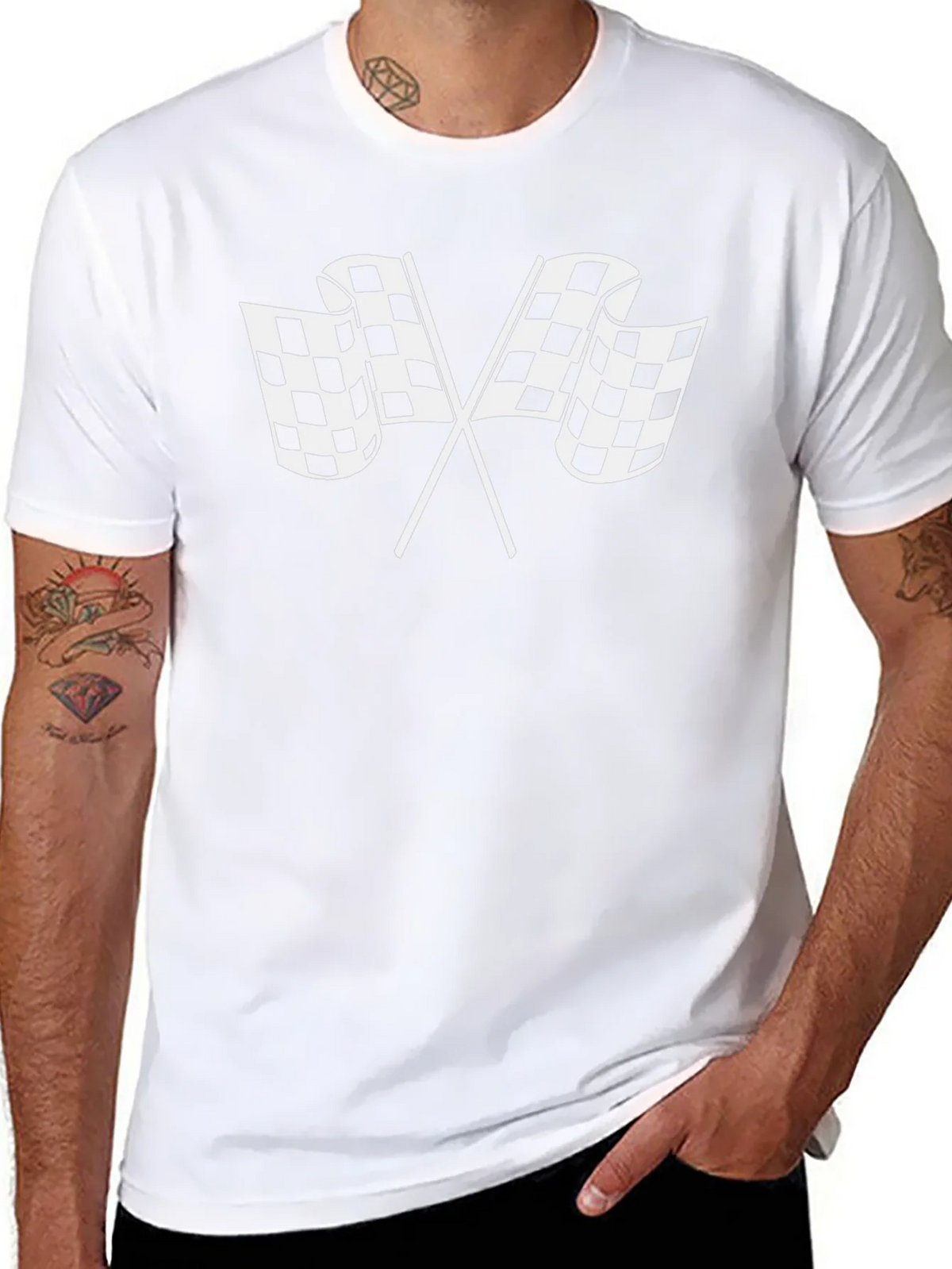 Checkered Flags Graphic T-Shirt - Racing Fan Apparel product image 7