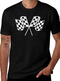 Checkered Flags Graphic T-Shirt - Racing Fan Apparel product image 1