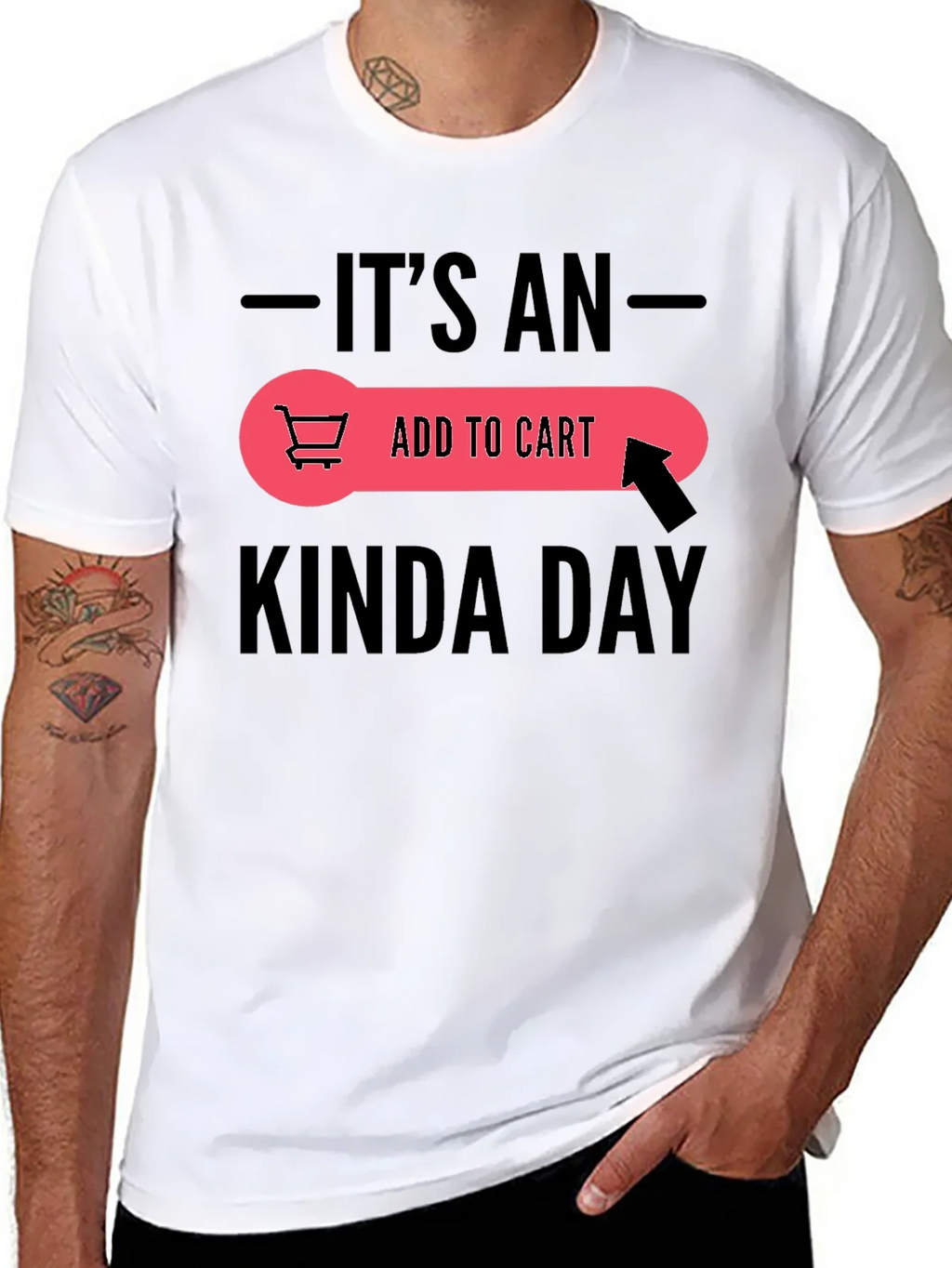 Its An Add To Cart Kinda Day Black T-Shirt product image 7