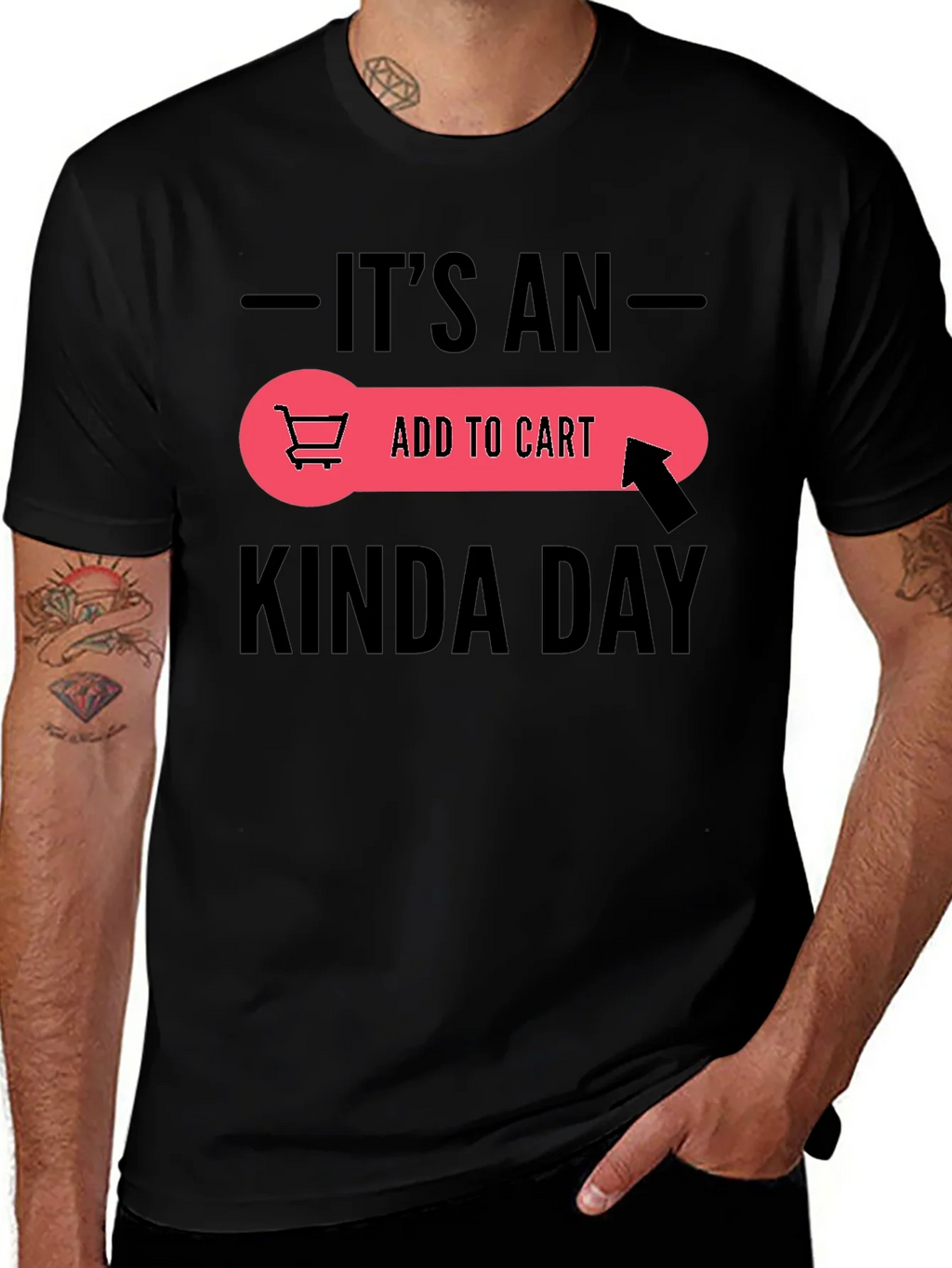 Its An Add To Cart Kinda Day Black T-Shirt product image 1