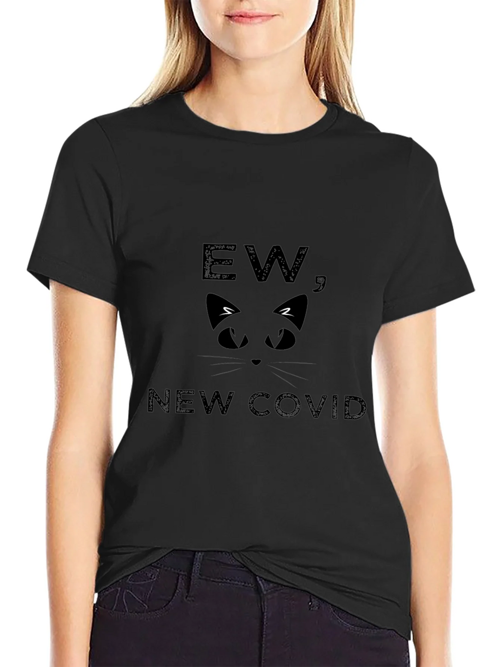 Ew New Covid Cat Face Graphic T-Shirt product image 2