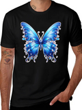Butterfly Graphic Tee - Stylish Mens Black T-Shirt product image 1