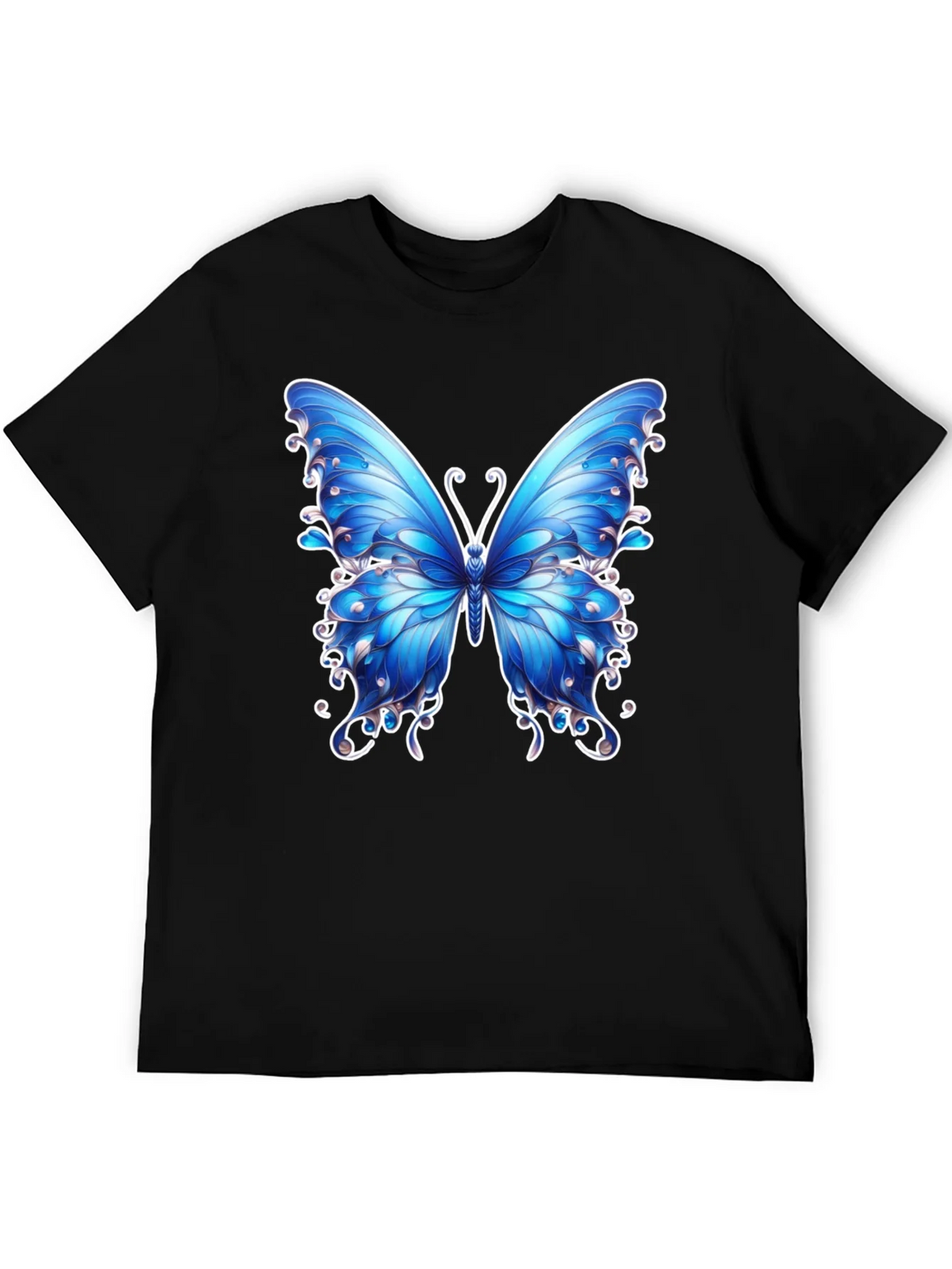Butterfly Graphic Tee - Stylish Mens Black T-Shirt product image 5