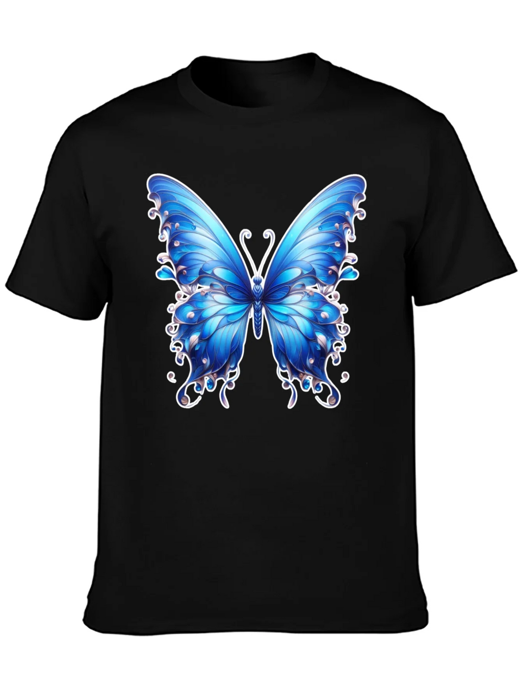 Butterfly Graphic Tee - Stylish Mens Black T-Shirt product image 3