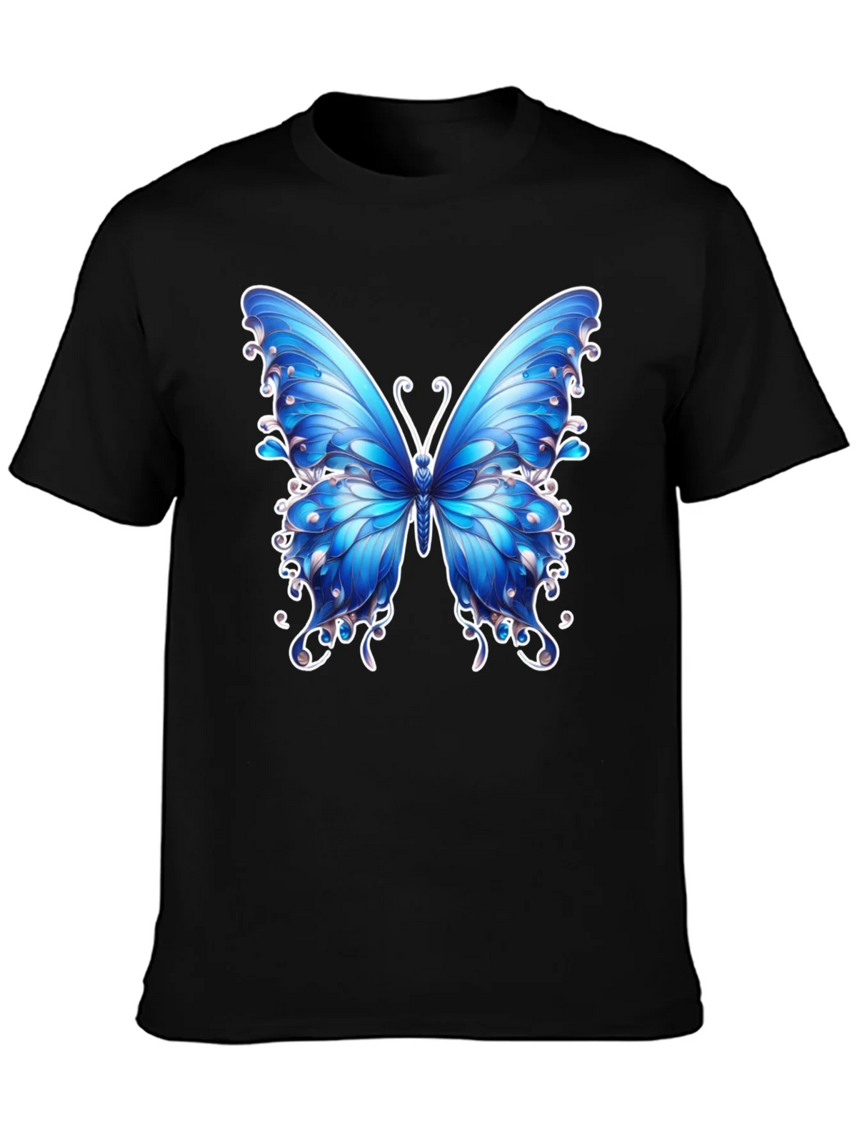 Butterfly Graphic Tee - Stylish Mens Black T-Shirt product image 3