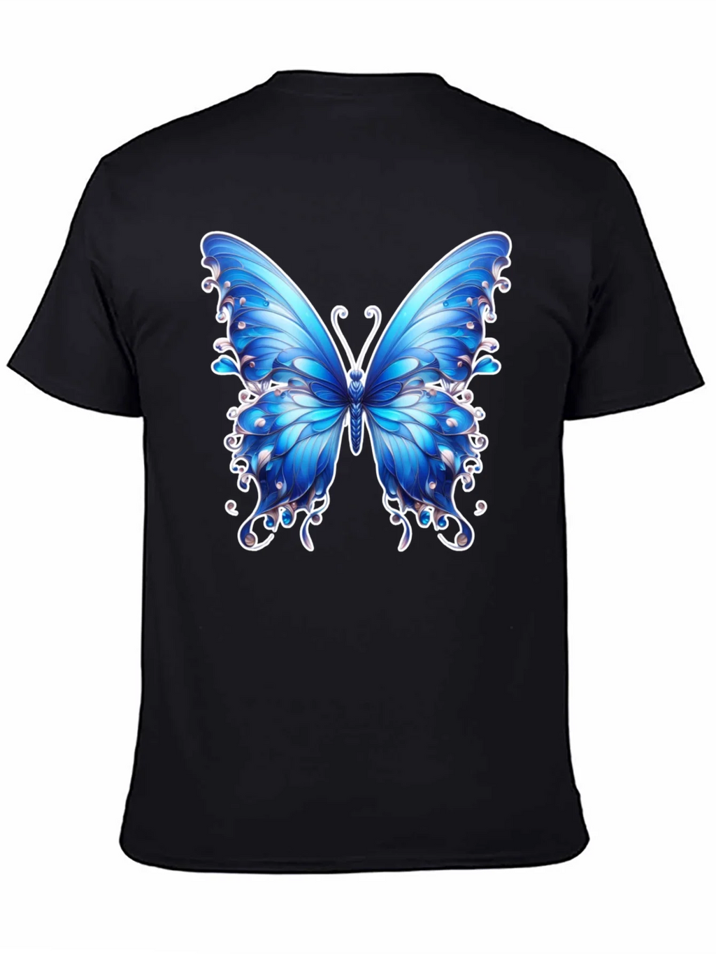 Butterfly Graphic Tee - Stylish Mens Black T-Shirt product image 4