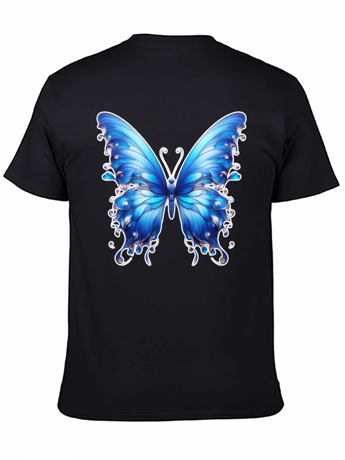Butterfly Graphic Tee - Stylish Mens Black T-Shirt product image 4