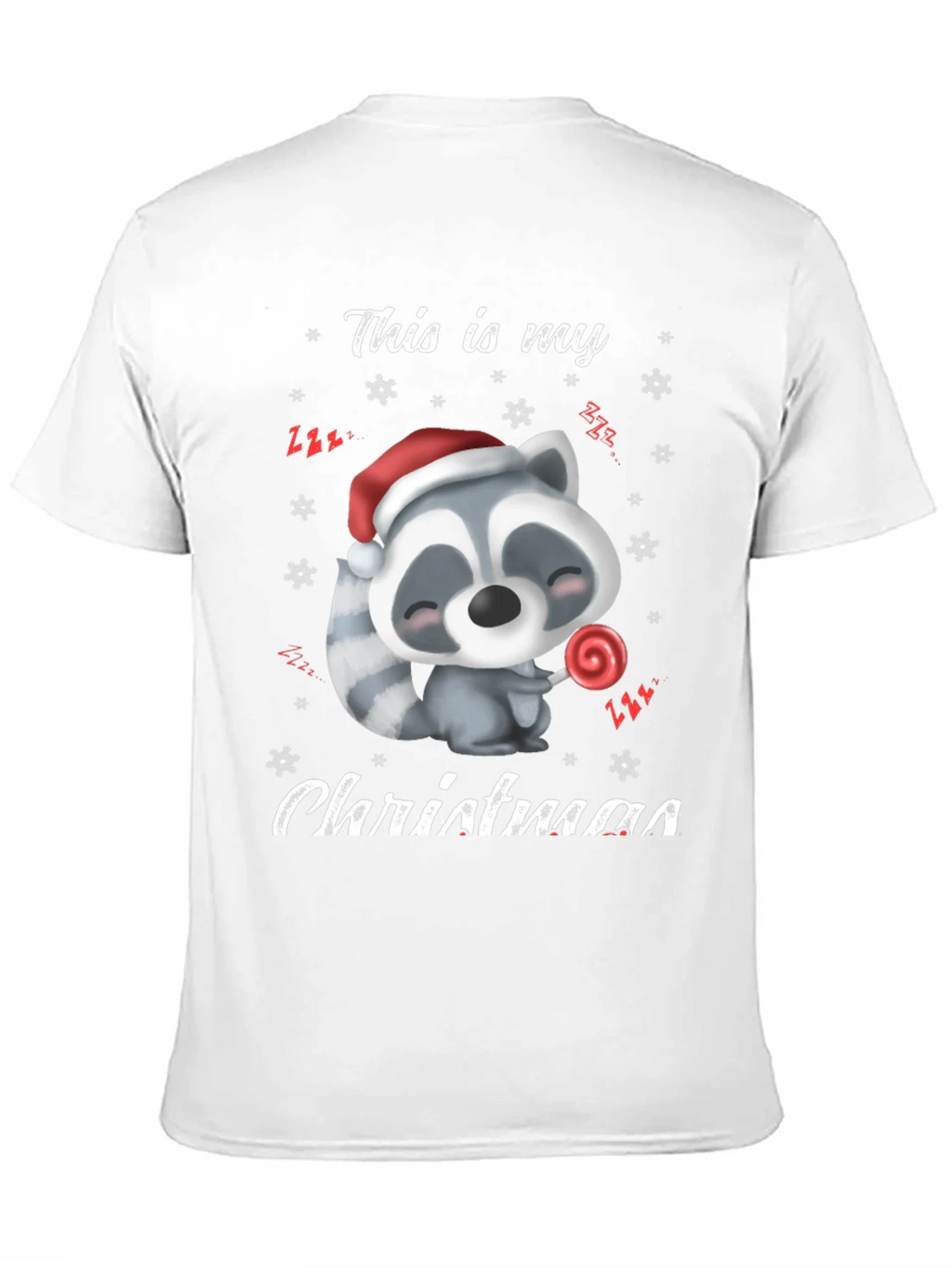 Cute Christmas Raccoon Graphic T-Shirt product image 10
