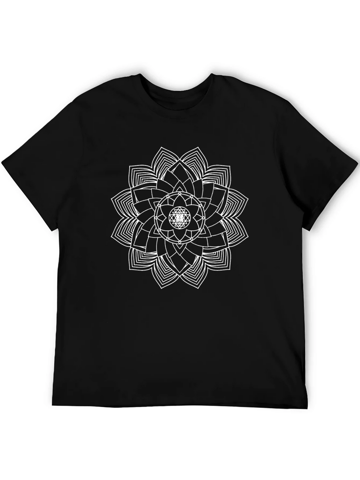 Mandala Graphic Black T-Shirt - Geometric Design product image 5