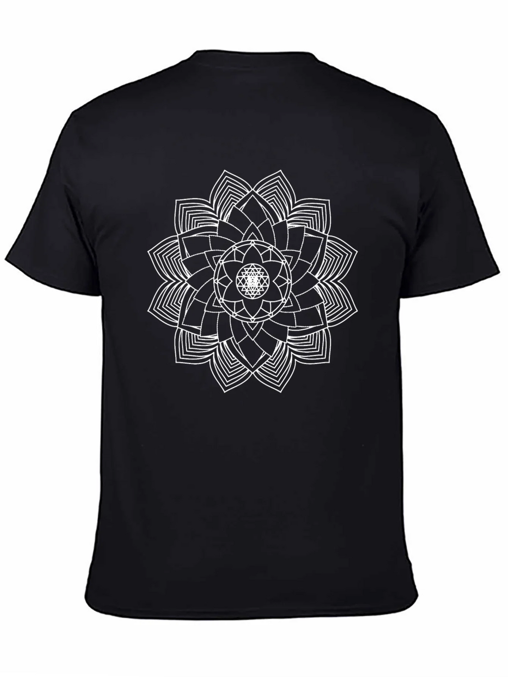 Mandala Graphic Black T-Shirt - Geometric Design product image 4