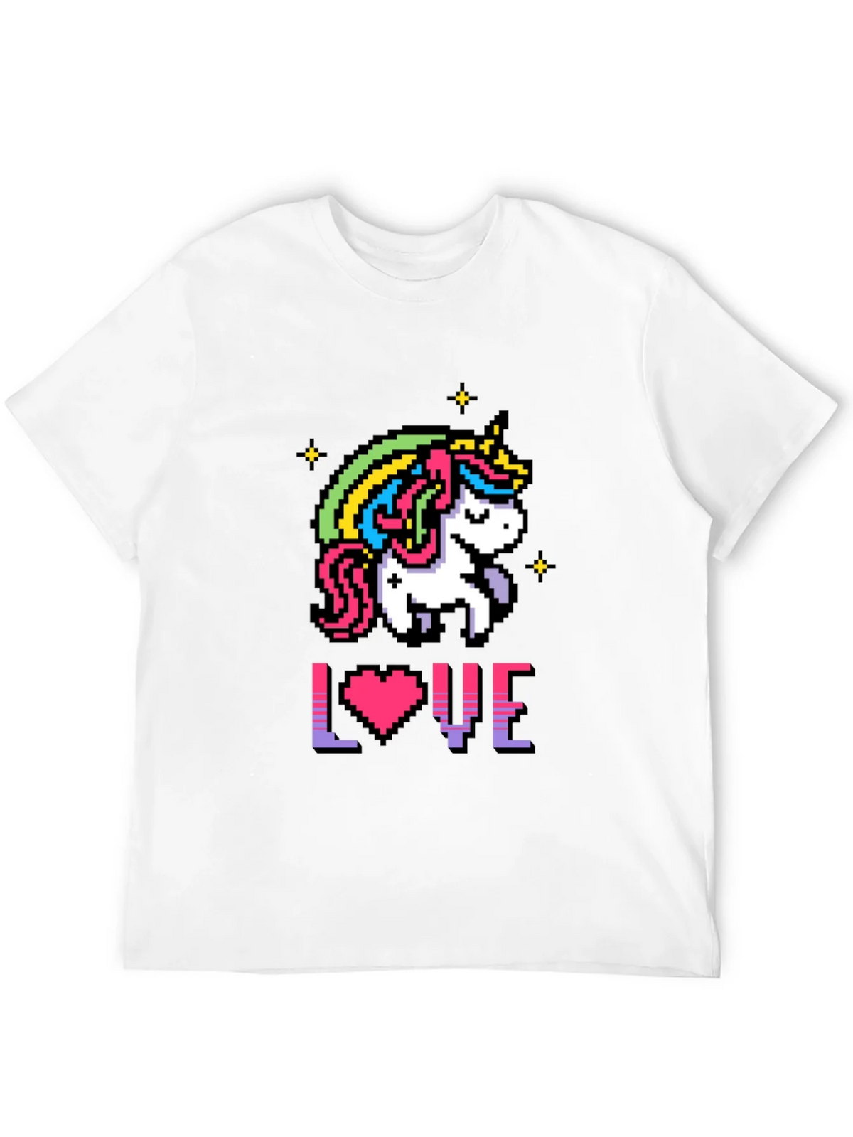 Pixel Unicorn LOVE Graphic T-Shirt product image 11
