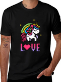 Pixel Unicorn LOVE Graphic T-Shirt product image 1