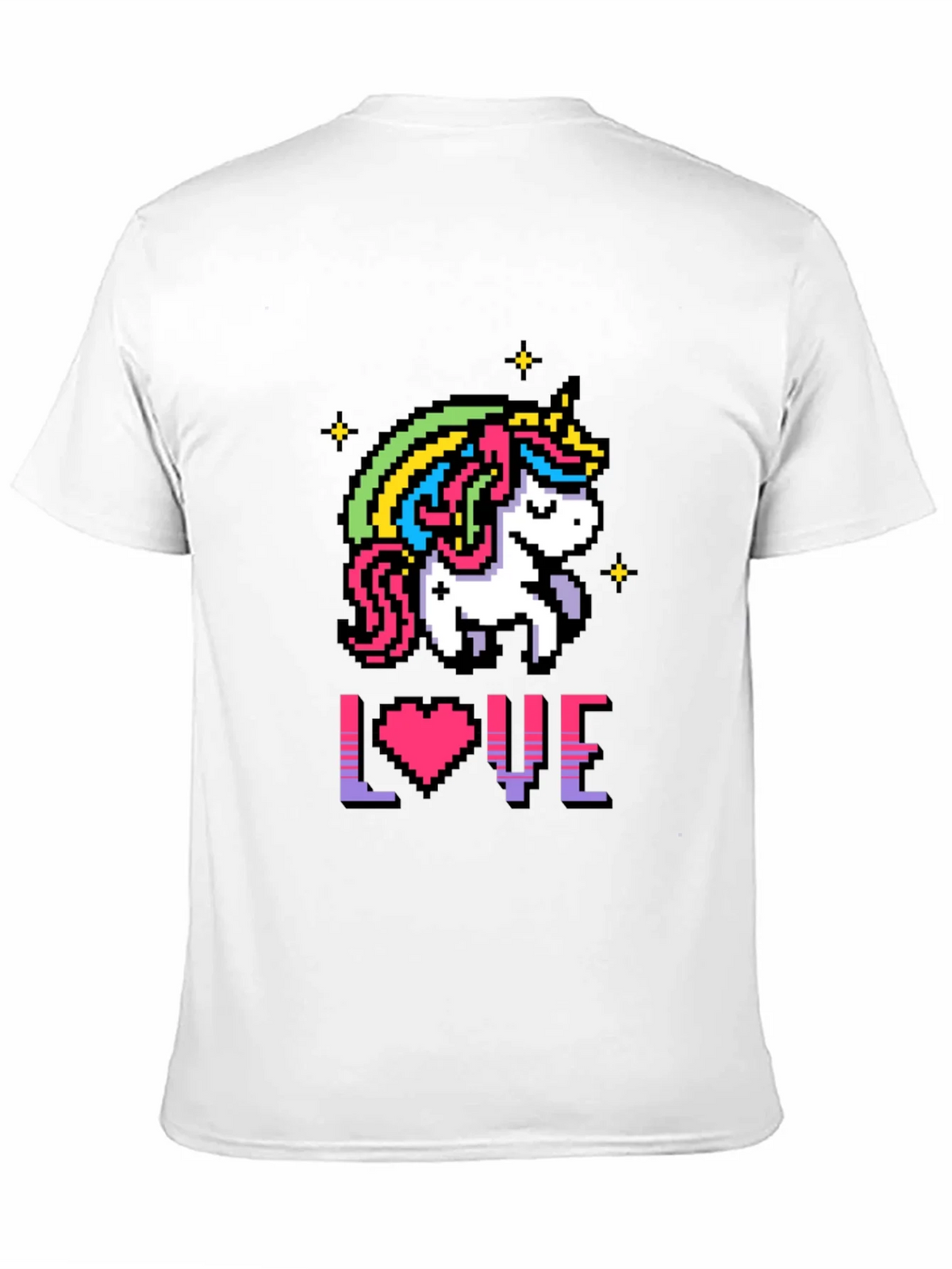 Pixel Unicorn LOVE Graphic T-Shirt product image 10