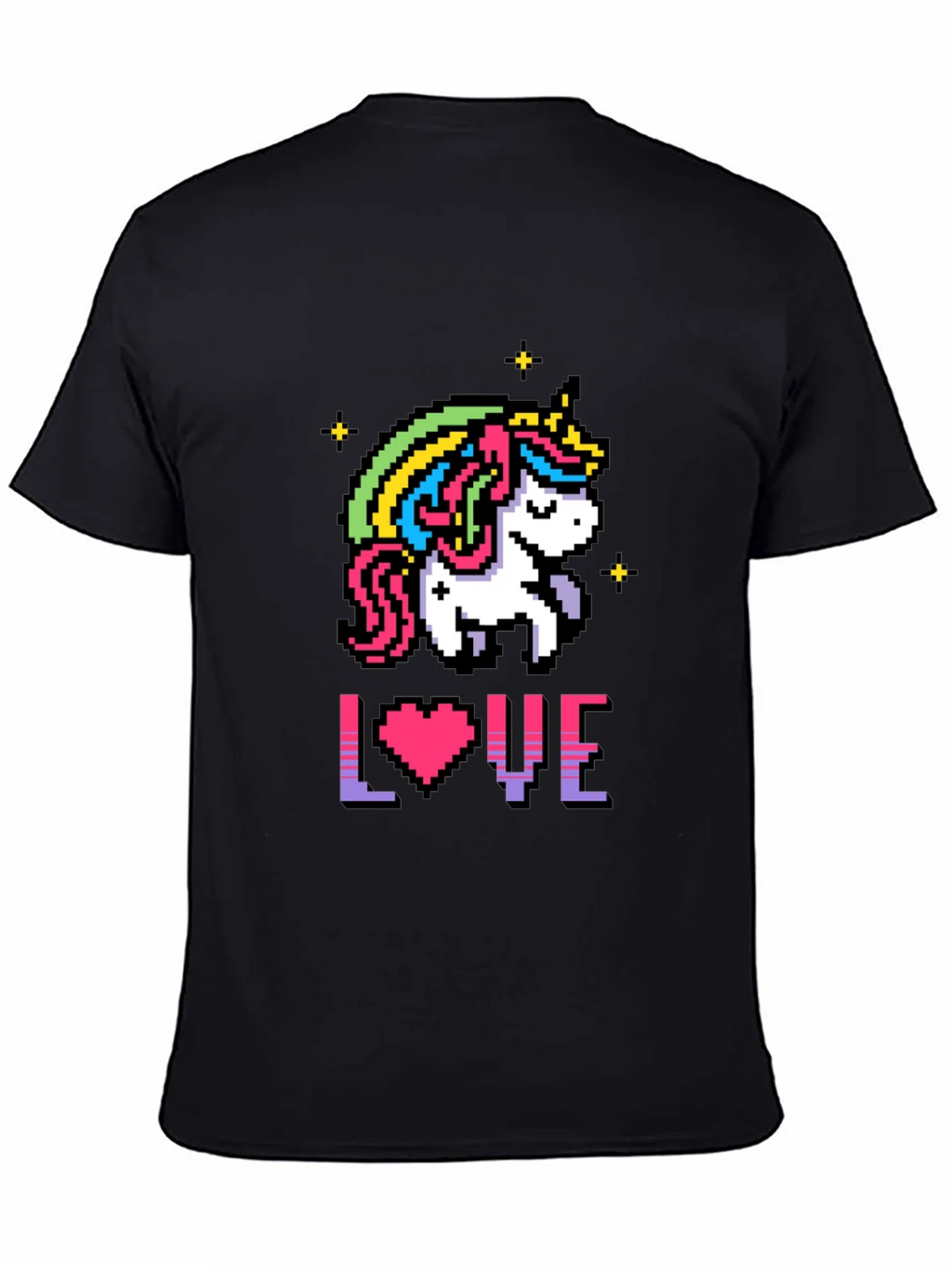 Pixel Unicorn LOVE Graphic T-Shirt product image 4