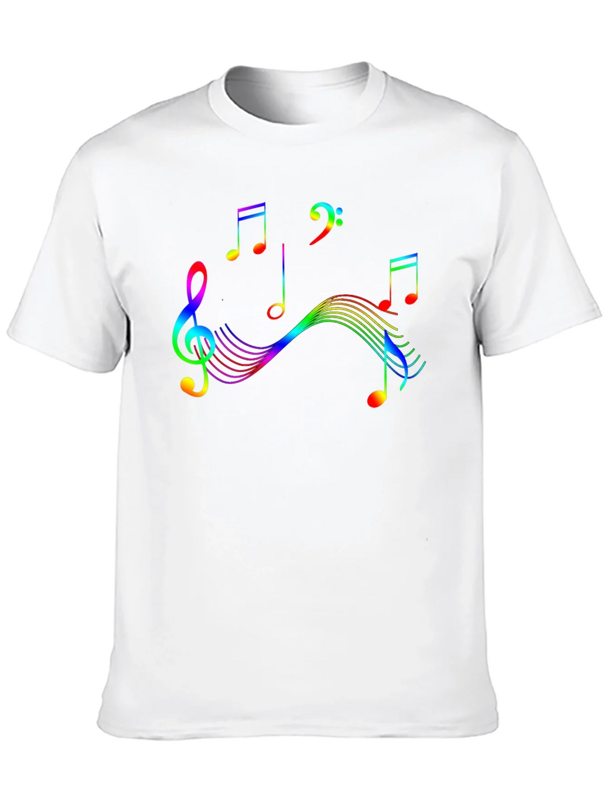 Rainbow Music Note Graphic Tee product image 9