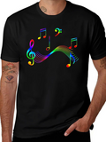 Rainbow Music Note Graphic Tee product image 1