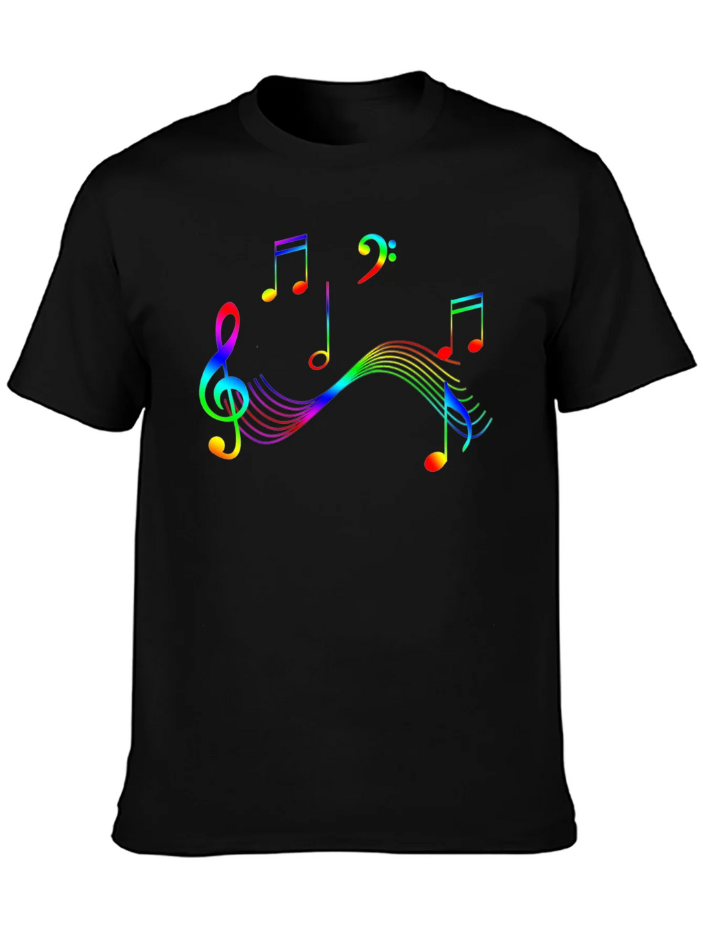 Rainbow Music Note Graphic Tee product image 3