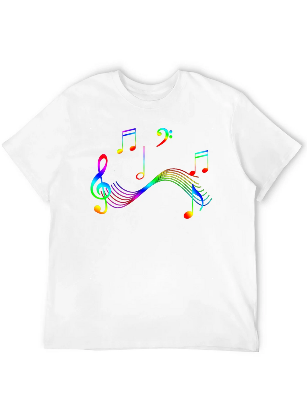 Rainbow Music Note Graphic Tee product image 11