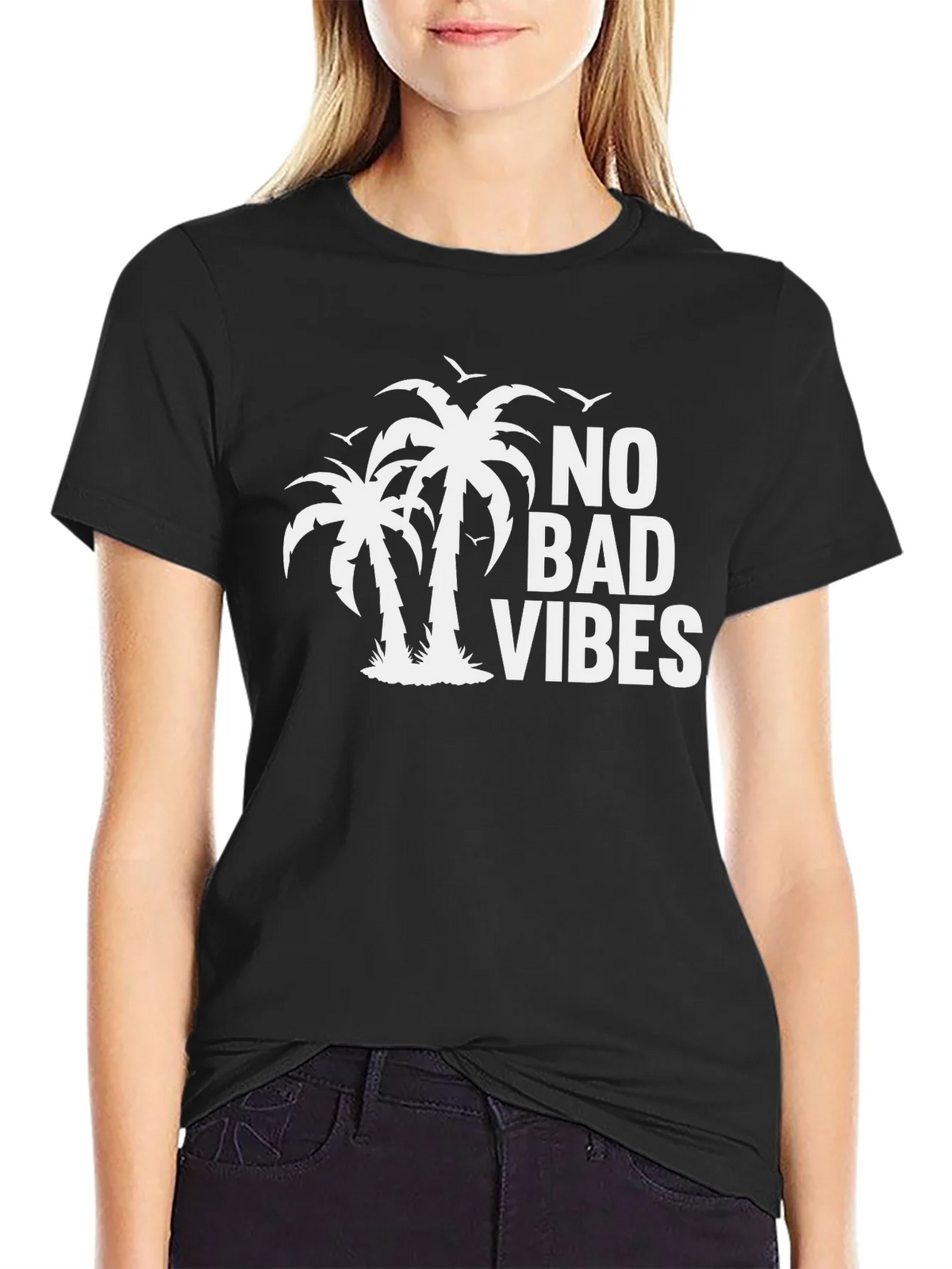 No Bad Vibes Palm Tree Graphic Tee product image 2